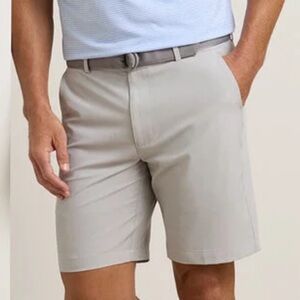Peter Millar Light Gray Flat Front Shorts